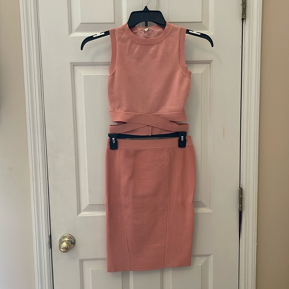 Crop top skirt set